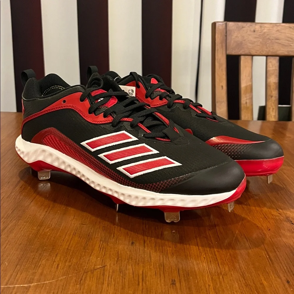 Adidas Icon 6 Bounce Baseball Cleats Shoes new white red FV9348 Men’s Size 12.5